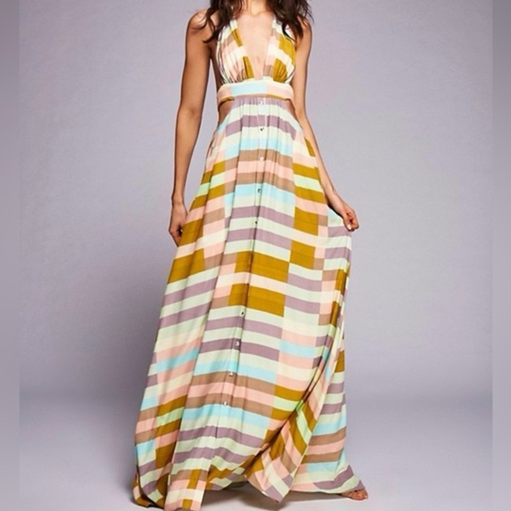Mara Hoffman Multicolor Flag Stripe Sage Dress